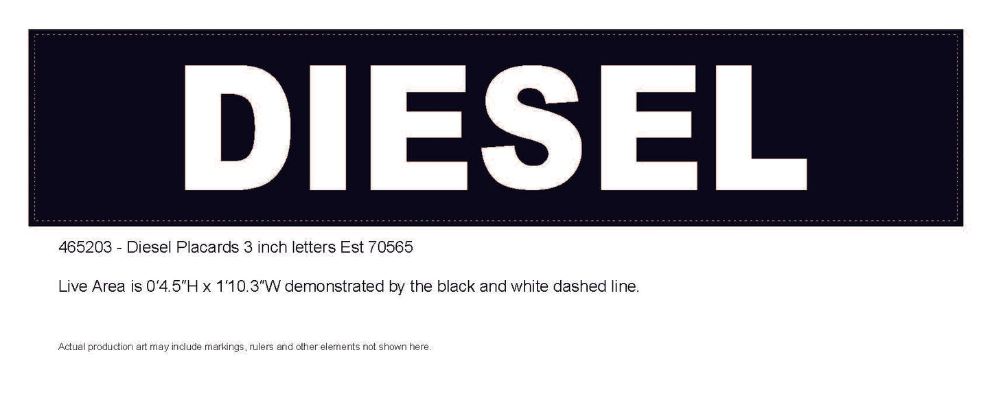 Diesel Decal Kit - 3" Letters