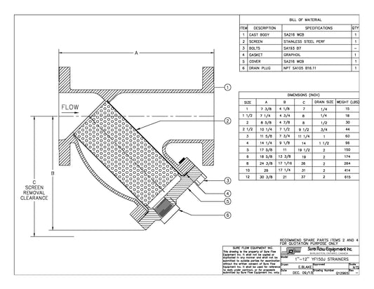 Sure Flow Cast Steel Y-Strainer